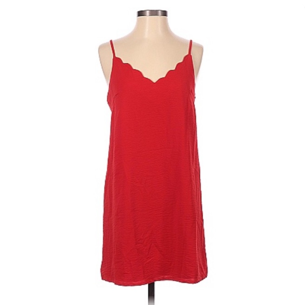GB Gianni Bini Red Scalloped Dress